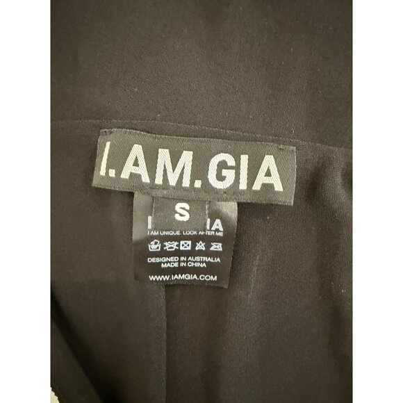 I.AM.GIA Black Halter Ring Detail Wrap Crop Top – Size S - Picture 4 of 5